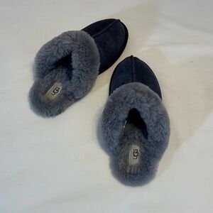 UGG Charcoal Fluffy Slippers